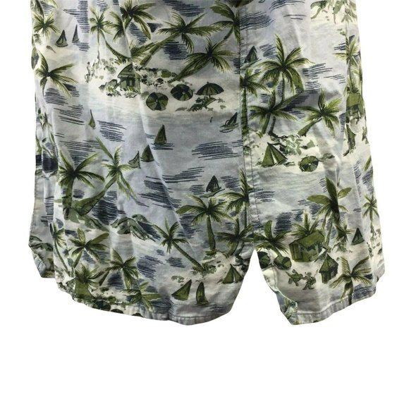 Field & Stream Shirt Mens 2XL XXL Blue Hawaiian Print Rayon Blend 1 Pocket S/S - Picture 8 of 12
